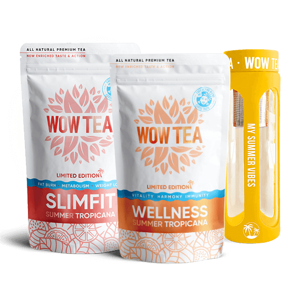 Summer SlimFit Tea + Summer Wellness Tea + Yellow Bottle