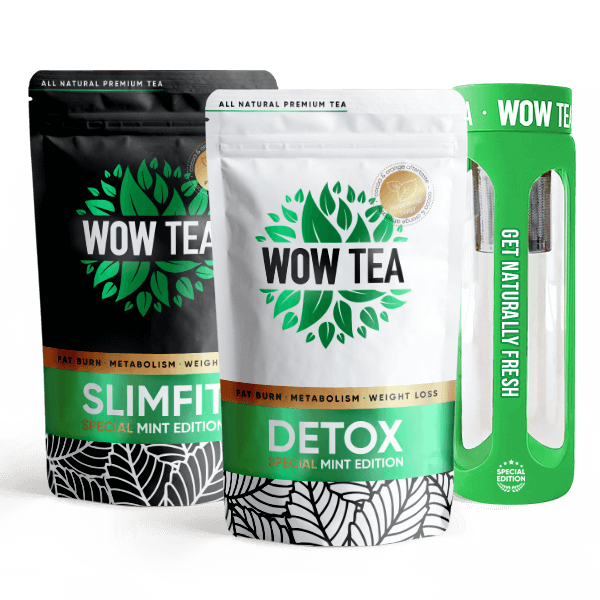 Mint Detox Tea + Mint SlimFit Tea + Green Tea Bottle