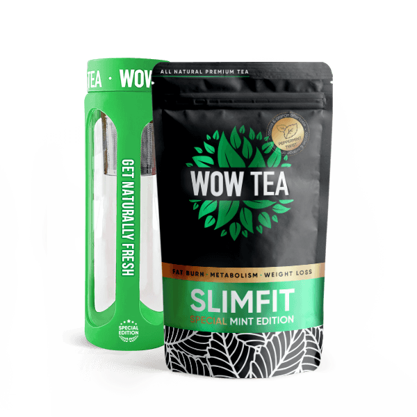 Mint SlimFit Tea + Green Tea Bottle