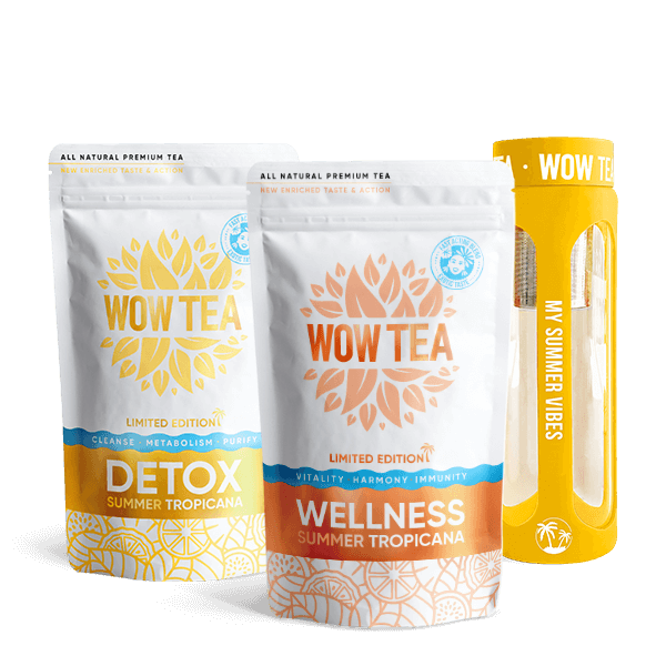 Summer Detox Tea + Summer Wellness Tea + Yellow Bottle